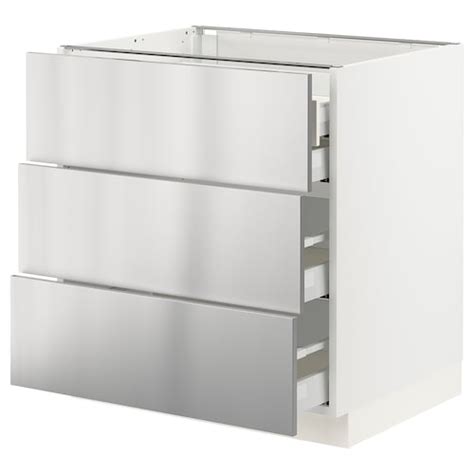 woot kitchen cabinets with stainless steel fronts fronts|SEKTION / MAXIMERA Base cabinet w 3 fronts/4 .